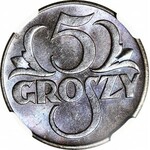 5 groszy 1938, mennicze, kolor BN