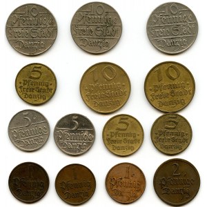 Wolne Miasto Gdańsk, Zestaw 14 monet