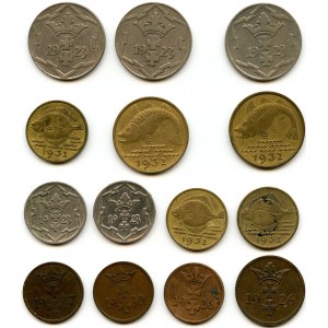 Wolne Miasto Gdańsk, Zestaw 14 monet