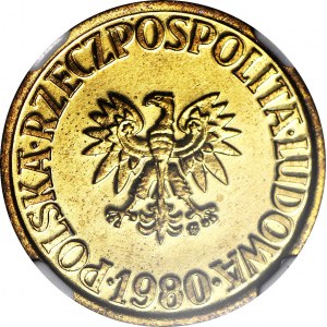 5 złotych 1980, nakład 5 tys., LUSTRZANE