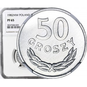 50 groszy 1982, nakład 5 tys., LUSTRZANE