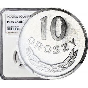 10 groszy 1979, nakład 5 tys., LUSTRZANE