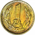 RR-, 1 złoty 1957 PRÓBA najrzadszej złotówki, MOSIĄDZ, nakład 100 szt., rzadkość, c.a.