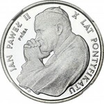 2000 złotych 1988, PRÓBA dla złota NIKIEL, Jan Paweł II, X lat Pontyfikatu