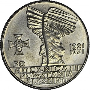 R-, 10 złotych 1971, 50 rocznica III Powstania Śląskiego, ZANIKAJĄCY monogram projektanta
