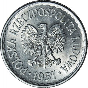 1 złoty 1957, najrzadszy rocznik, mennicze