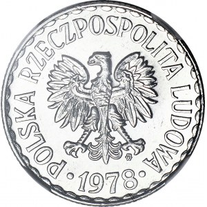 1 złoty 1978, delikatne lustro w tle