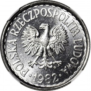 1 złoty 1982, rewers świeży stempel