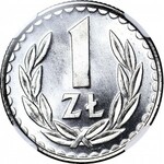 1 złoty 1985, rewers świeży stempel
