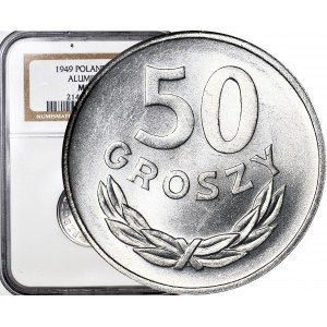 50 groszy 1949, aluminium, mennicze