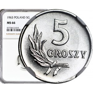 5 groszy 1963, mennicze