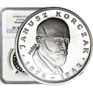 100 złotych 1978 Janusz Korczak głowa w prawo, PRÓB Ag