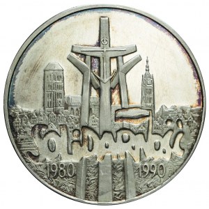 100.000 złotych 1990, Solidarność, srebro