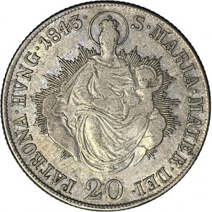 Austria, Ferdynand I, 20 krajcarów 1843 B