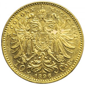 Austria, Franciszek Józef, 10 koron 1896, Wiedeń, rzadszy rocznik