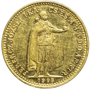 Austria, Franciszek Józef, 10 koron 1908, Kremnica