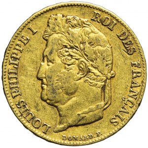 Francja, Ludwik Filip I, 20 franków 1840, Paryż