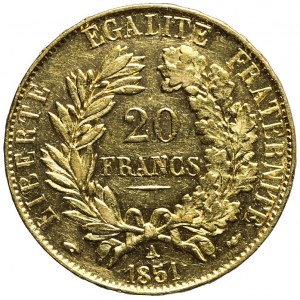 Francja, Republika, 20 franków 1851, Paryż