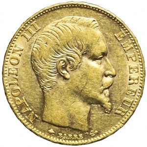 Francja, Napoleon III, 20 franków 1855