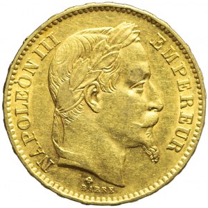 Francja, Napoleon III, 20 franków 1867