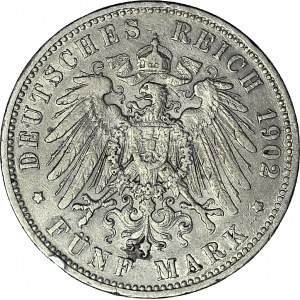 Niemcy, Prusy, Wilhelm II, 5 marek 1902 A, Berlin