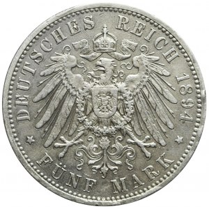 Niemcy, Prusy, Wilhelm II, 5 marek 1894, Berlin