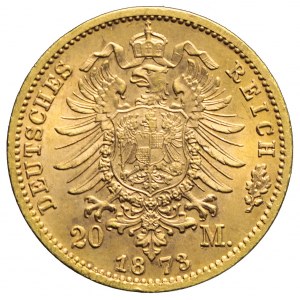 Niemcy, Prusy, 20 marek 1873, Wilhelm I, Frankfurt, piękne