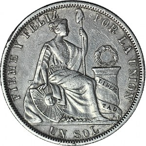 Peru, 1 sol, 1880, Lima