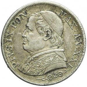 Watykan, Pius IX, 1 lira 1866