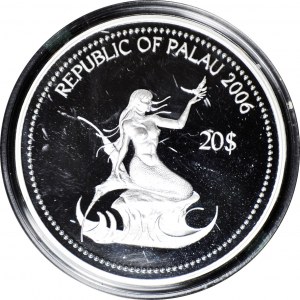 Palau 20 dolarów 2006, Życie Morskie, 5 uncji Ag 999 (155.5 g), nakład 150 szt.