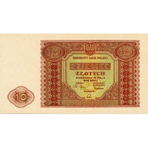 10 złotych 1946, bez oznaczenia serii