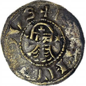 Krzyżowcy, Antiochia, Bohemund III, Denar 1163-1201