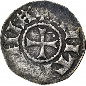 Krzyżowcy, Antiochia, Bohemund III, Denar 1163-1201