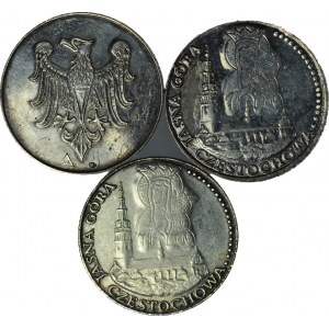 zestaw 3 szt. medale Jan Paweł II, srebro