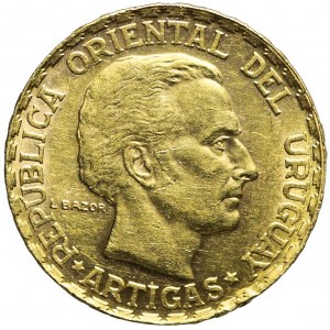 Urugwaj, 5 pesos 1930, złoto