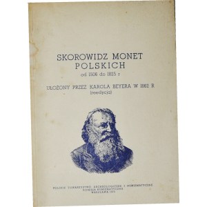 K. Beyer, Skorowidz monet polskich od 1506-1825