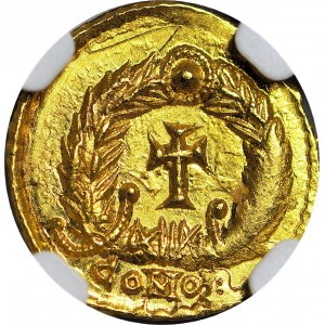 WALENTYNIAN III ( cesarz bizantyjski 425-455 ne ), Tremissis b.d. COMOB, mennica Rzym lub Rawenna, menniczy