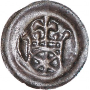 R-, Zakon Krzyżacki, Brakteat ok. 1257-1268, Toruń, Brama, I emisja, piękny i rzadki