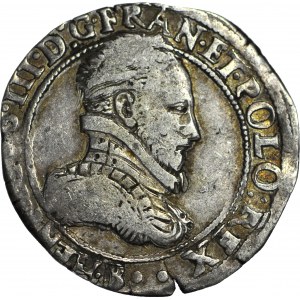 R-, Henryk Walezy, Król Polski, 1/2 franka 1577 B, Rouen