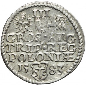 R-, Stefan Batory, Trojak 1583, Olkusz, bez inicjałów ID