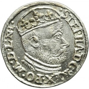 Stefan Batory, Trojak 1586, Olkusz, ligatura, R2