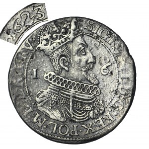 R-, Zygmunt III Waza, Ort 1623 Gdańsk PRV, dodatkowa PEŁNA DATA 1623 w otoku, R3