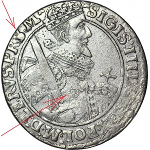 Sigismund III Vasa, Ort 1621, Bydgoszcz, FLOWER OF THE ROSE, PRVM pierced with PRSM