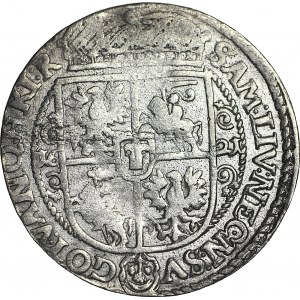 Zygmunt III Waza, Ort 1621, Bydgoszcz, KWIAT RÓŻY, PRVM przebite z PRSM