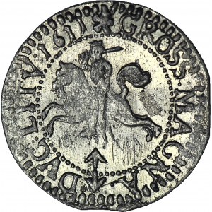 RRR-, Zygmunt III Waza, Grosz Wilno 1611 - LITVA/LITV, NIENOTOWANE LEGENDY