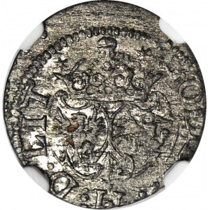 RRR-, Zygmunt III Waza, Szeląg 1617, Wilno, pełna data, TARCZE WYGIĘTE, R7
