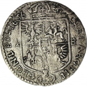 R-, Jan II Kazimierz, Ort Kraków 1656, obwódka na awersie, fałszerstwo XIX wiek