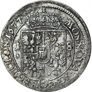 RRR-, Jan III Sobieski, ort 1677, Bydgoszcz, nienotowane popiersie