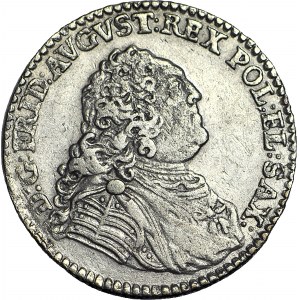 August III Sas, 1/6 talara 1763 FwoF, Drezno, ładne