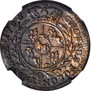 Stanisław A. Poniatowski, Trojak 1768 G, GROSSUS, WIDOCZNA BREW